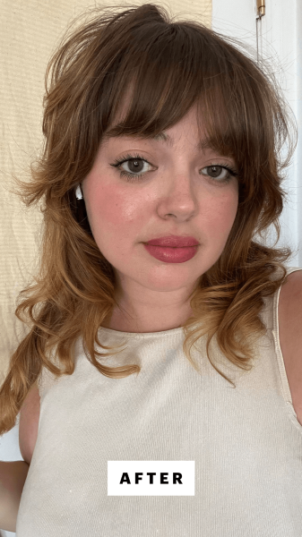 Hoffmann after using the Wavytalk Thermal Brush